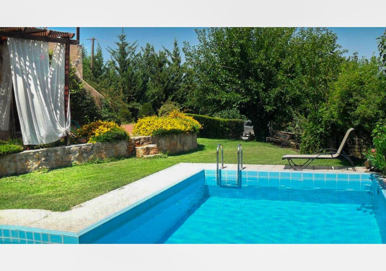 Villa Skine With Private Pool And Garden Ханья Экстерьер фото